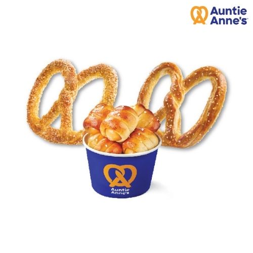 AIS x Auntie Anne's ใช้ 1 คะแนน แลกซื้อชุด Mini pretzel dog + Sweet pretzel + Savory Pretzel เพียง 119.- (ปกติ 152.-)