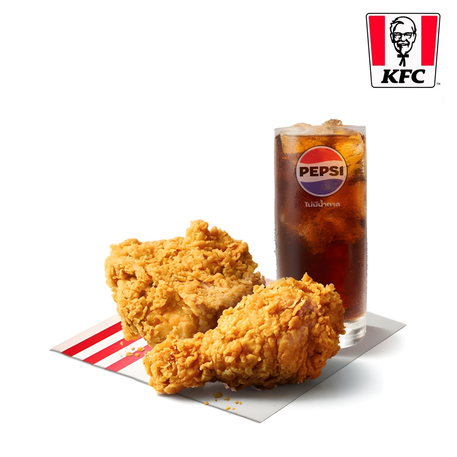 AIS x KFC at Airport ใช้ 289 คะแนน แลกรับฟรี  ไก่ทอด 2 ชิ้น + เป๊ปซี่ 22 oz เมื่อใช้บริการสนามบิน