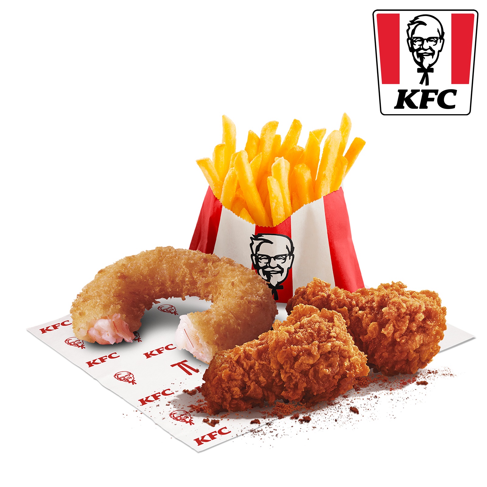 AIS x KFC ใช้ 1 คะแนน แลกซื้อชุดวิงซ์แซ่บ 2 ชิ้น + กุ้งโดนัท 1 ชิ้น + เฟรนช์ฟรายส์ (ปกติ) 1 ซอง เพียง 79.- (ปกติ 117.-)