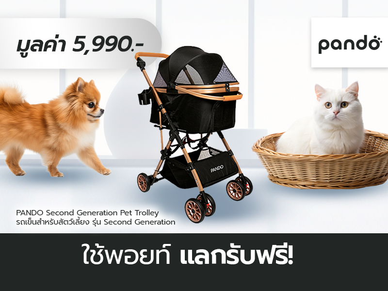 pando: รับฟรี pando second generation pet trolley มูลค่า 5,990 บาท